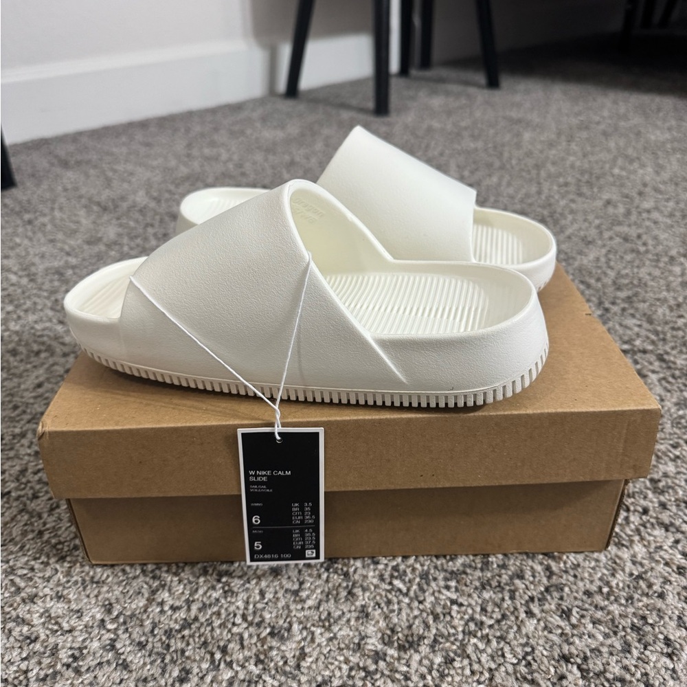SOLD NWT Nike Women's Off White Calm Slides
